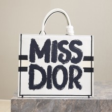 Replica Large Dior Book Tote White