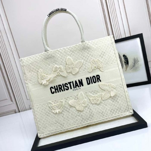 Replica Large Dior Book Tote White