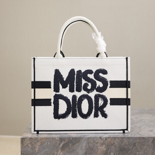 Dior Book Tote White and Blue