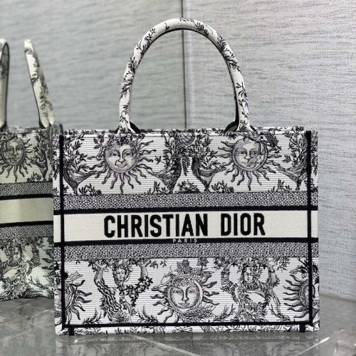 Dior Book Tote White and Black