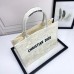 Close-up of Dior Book Tote's intricate stitching details