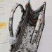 Fashionable White Medium Dior Book Tote with Contrast Straps