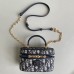 Replica Dior Caro Mini Vanity Case in black