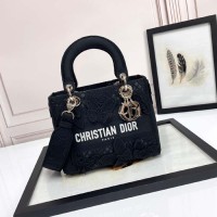 Replica Medium Lady D-Lite Bag Black