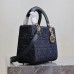 Blue Medium Lady Dior Replica Bag