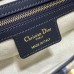 Replica Blue Dior Bag Back View with Sleek Zipper Closure
