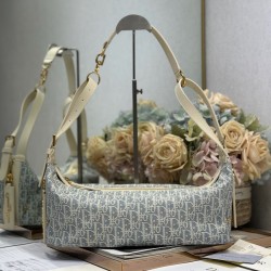 Replica Medium D-Journey Bag with Raffia - Top quality