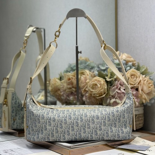 Replica Medium D-Journey Bag with Raffia - Top quality