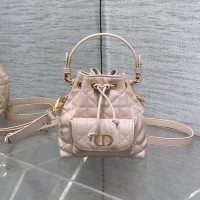 Replica Dior Caro Nano Bucket Bag Pink - Top qualirt replica dior bags