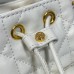 Nano Dior Caro Bucket Bag Replica – White Quilted Leather Handbag