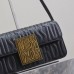 Fashionable Dior Flap Bag Black carried by model