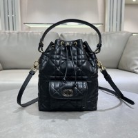 Replica Small Dior Caro Bucket Bag Black - Top quality replica dior bags