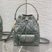 Replica Small Dior Caro Bucket Bag Grey - Top quality replica dior bags