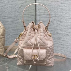 Replica Small Dior Caro Bucket Bag Pink - Top quality replica dior bags