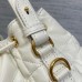 High-Quality Replica Small Dior Caro Bucket Bag – White Leather Crossbody